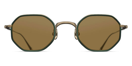 Matsuda® M3086-I MTD M3086-I Antique Gold/Bottle Green 45 - Antique Gold / Bottle Green Sunglasses