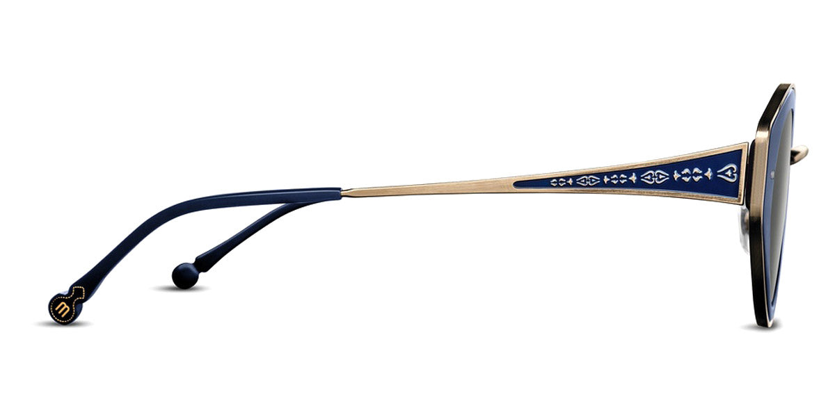 Matsuda® M3120 MTD M3120 Matte Navy/Brushed Gold/Grey 52 - Matte Navy/Brushed Gold / Grey Sunglasses