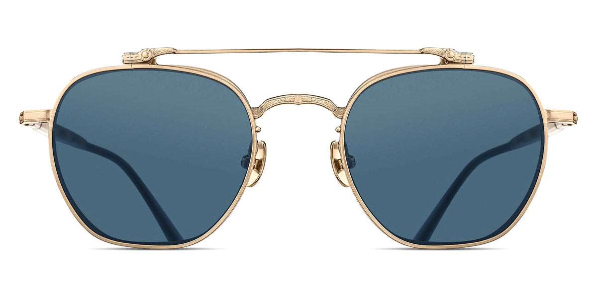 Matsuda® M3148 MTD M3148 Brushed Gold/Blue Grey 48 - Brushed Gold/Blue Grey Sunglasses