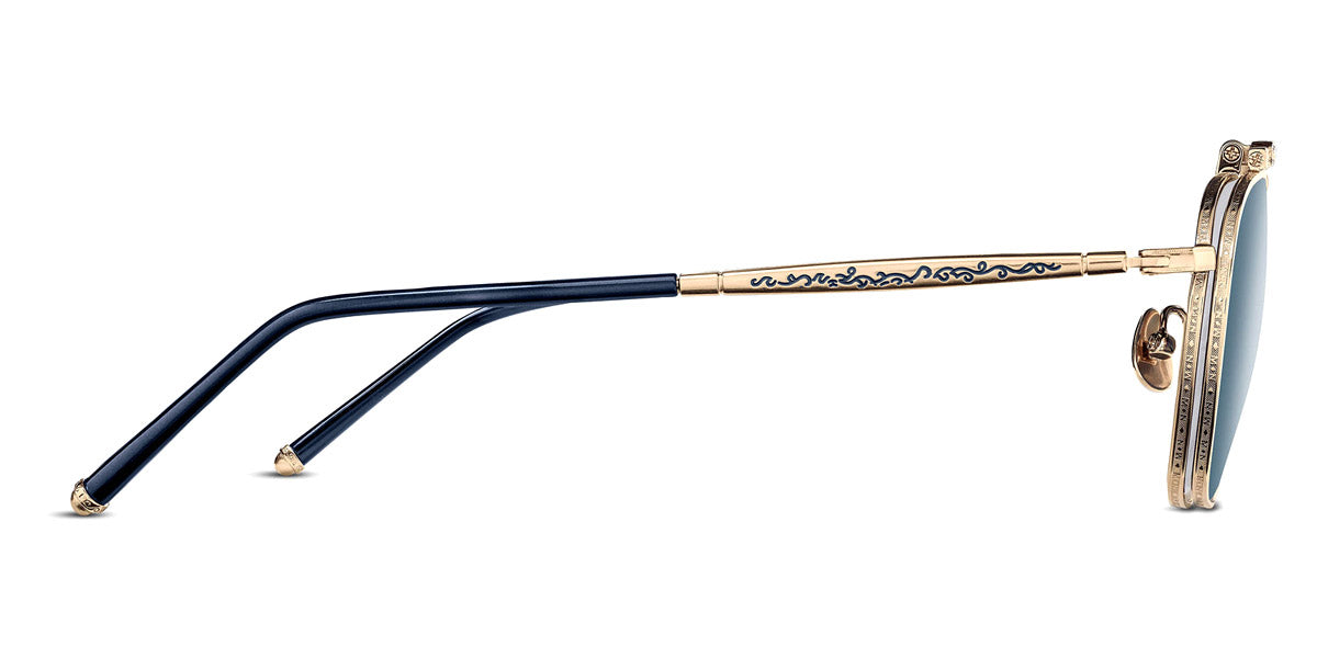 Matsuda® M3148 MTD M3148 Brushed Gold/Blue Grey 48 - Brushed Gold/Blue Grey Sunglasses