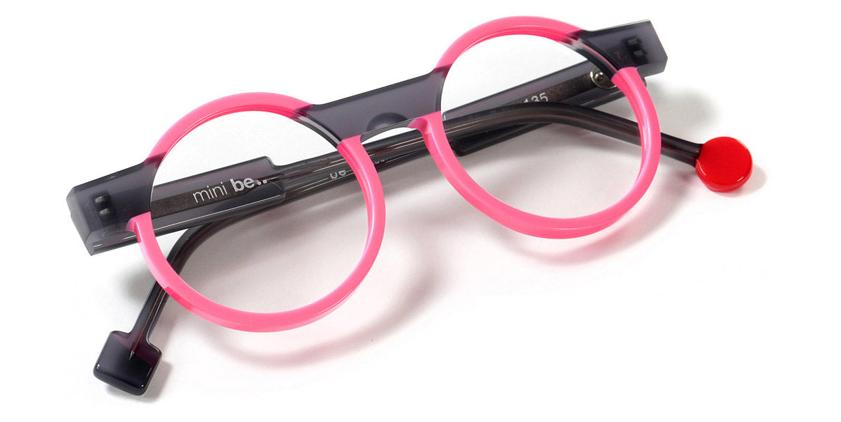 Sabine Be® Mini Be Cartoon SB Mini Be Cartoon 638 43 - Shiny Neon Pink / Shiny Opal Gray Eyeglasses