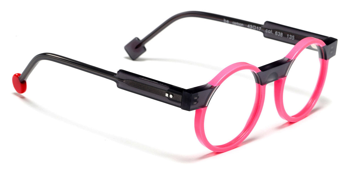 Sabine Be® Mini Be Cartoon SB Mini Be Cartoon 638 43 - Shiny Neon Pink / Shiny Opal Gray Eyeglasses