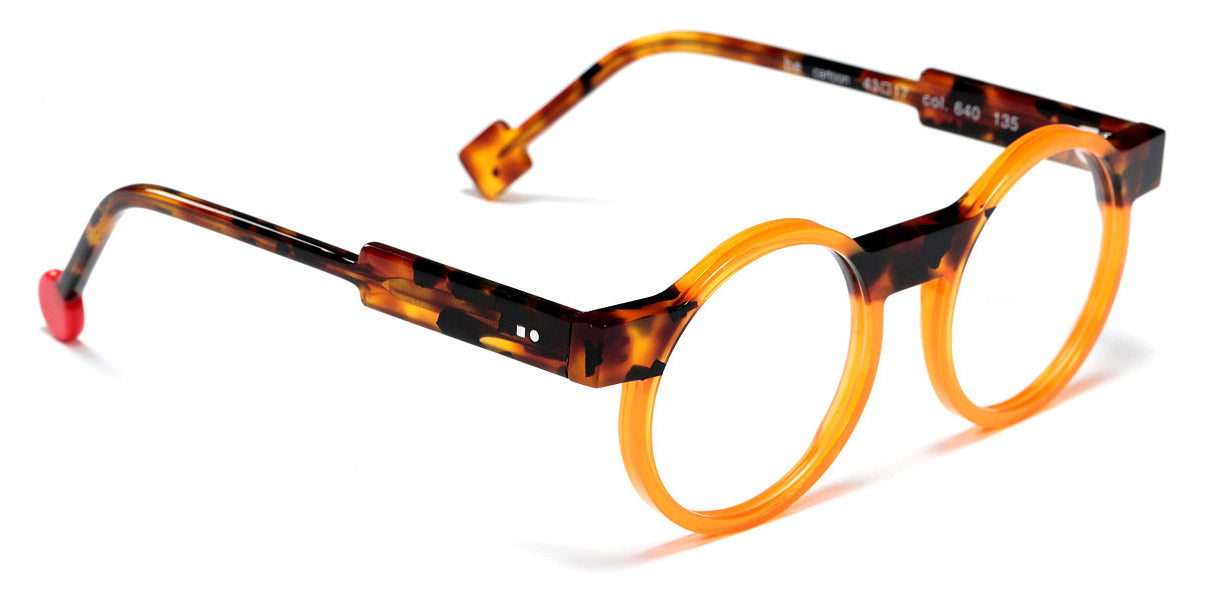 Sabine Be® Mini Be Cartoon SB Mini Be Cartoon 640 43 - Shiny Translucent Neon Orange / Shiny Tawny Scale Eyeglasses