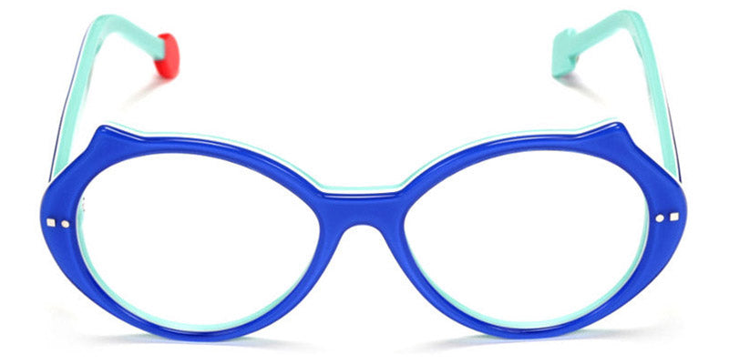 Sabine Be® Mini Be Cat'S SB Mini Be Cat'S 08 48 - Bleu Klein Translucide Brillant / Blanc / Turquoise Brillant Eyeglasses