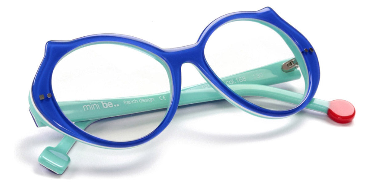 Sabine Be® Mini Be Cat'S SB Mini Be Cat'S 168 48 - Shiny Translucent Blue Majorelle / White / Shiny Turquoise Eyeglasses