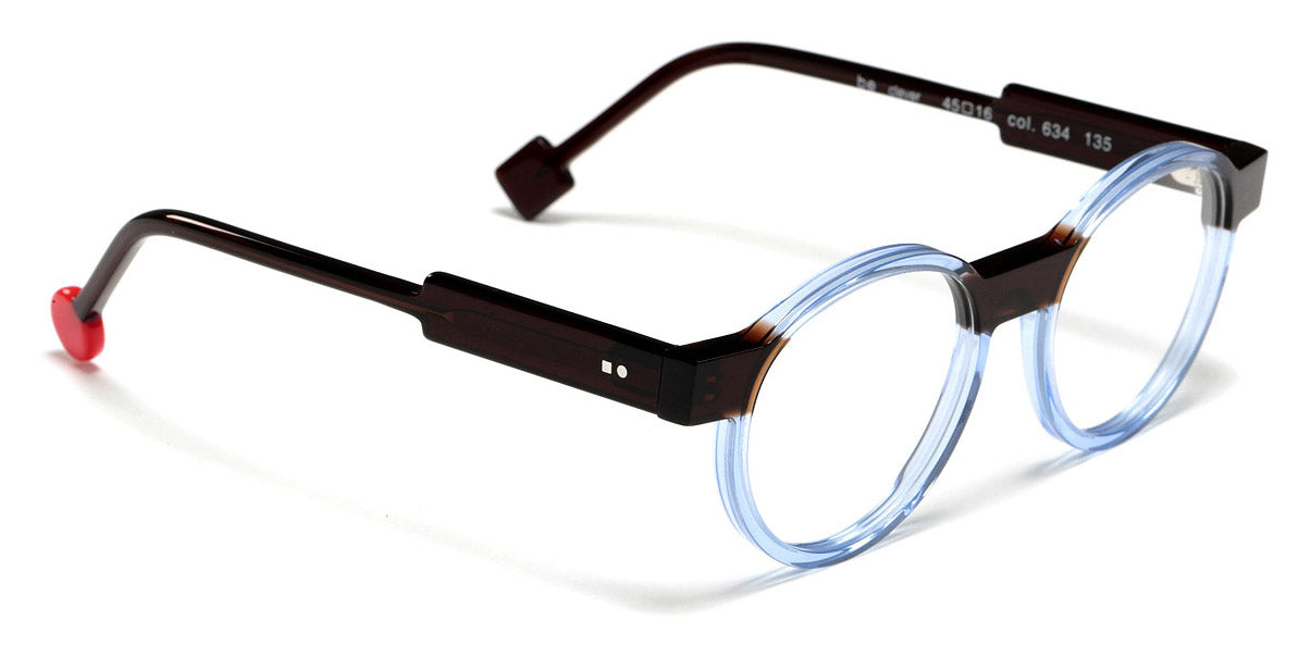 Sabine Be® Mini Be Clever SB Mini Be Clever 634 45 - Shiny Translucent Light Blue / Shiny Translucent Brown Eyeglasses