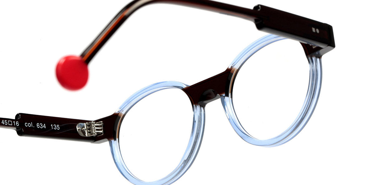 Sabine Be® Mini Be Clever SB Mini Be Clever 634 45 - Shiny Translucent Light Blue / Shiny Translucent Brown Eyeglasses