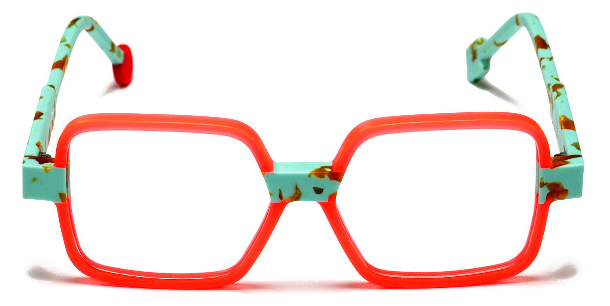 Sabine Be® Mini Be Clush SB Mini Be Clush 604 49 - Shiny Miami Neon Orange / Matte Marbled Turquoise Eyeglasses