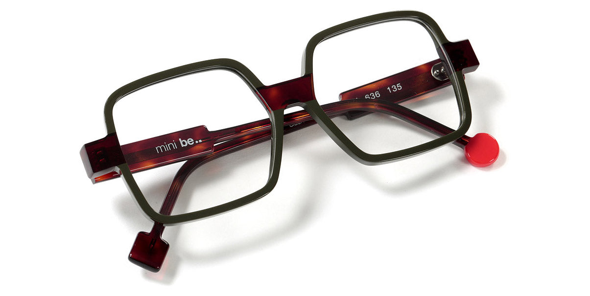 Sabine Be® Mini Be Clush SB Mini Be Clush 636 49 - Shiny Khaki / Shiny Cherry Tortoiseshell Eyeglasses