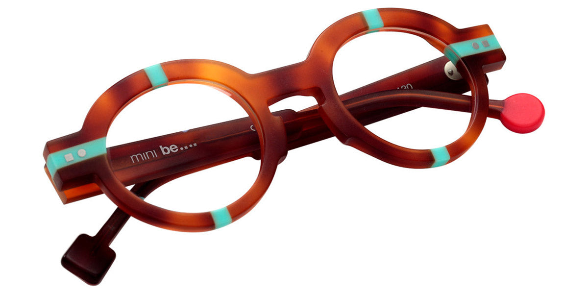 Sabine Be® Mini Be Groom SB Mini Be Groom 372 40 - Matt Blonde Tortoise / Matt Turquoise Eyeglasses