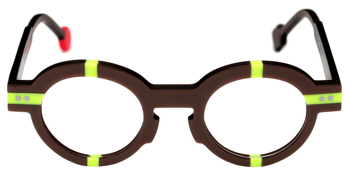 Sabine Be® Mini Be Groom SB Mini Be Groom 373 40 - Matt Glossy Brown / Matt Neon Yellow Eyeglasses