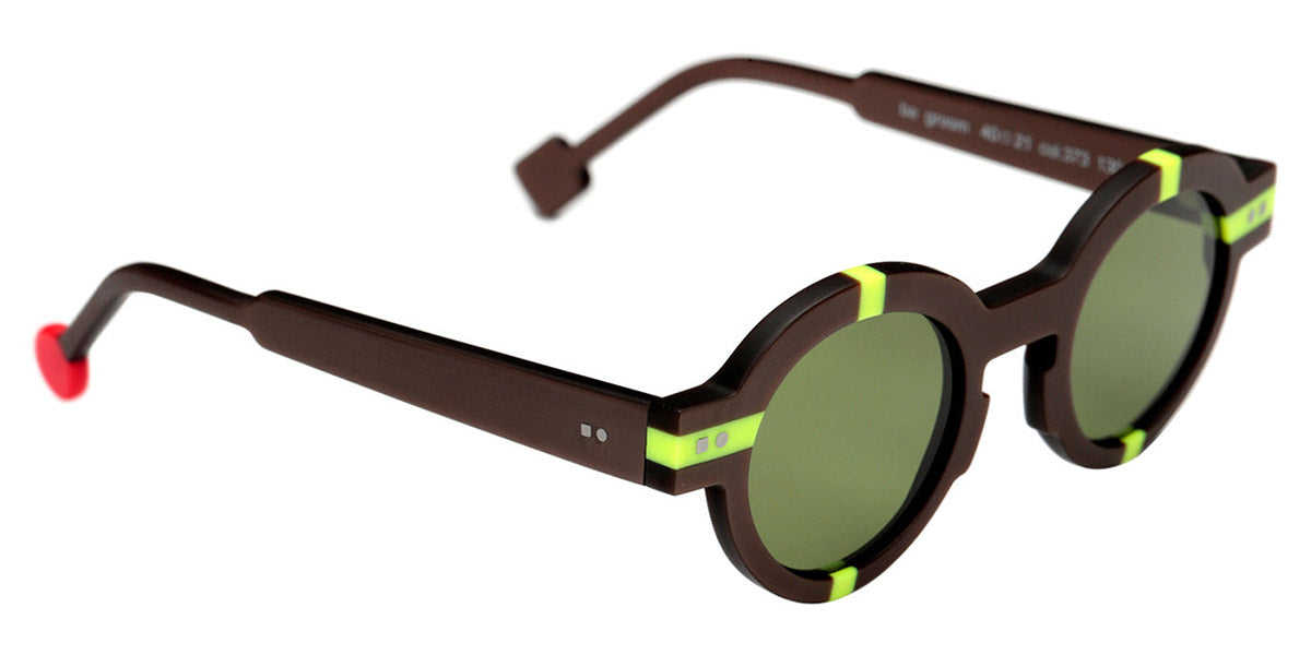 Sabine Be® Mini Be Groom Sun SB Mini Be Groom Sun 373 40 - Matt Glossy Brown / Matt Neon Yellow Sunglasses