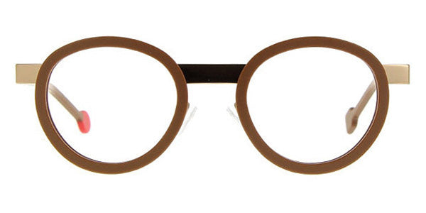 Sabine Be® Mini Be Lucky SB Mini Be Lucky 04 43 - Matte Brown / Polished Rose Gold Eyeglasses