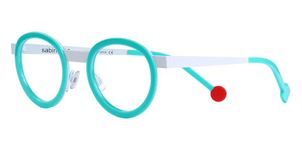 Sabine Be® Mini Be Lucky SB Mini Be Lucky 118 43 - Shiny Turquoise / Satin White Eyeglasses