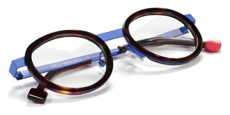 Sabine Be® Mini Be Lucky SB Mini Be Lucky 272 43 - Shiny Cherry Tortoise / Satin Blue Klein Eyeglasses