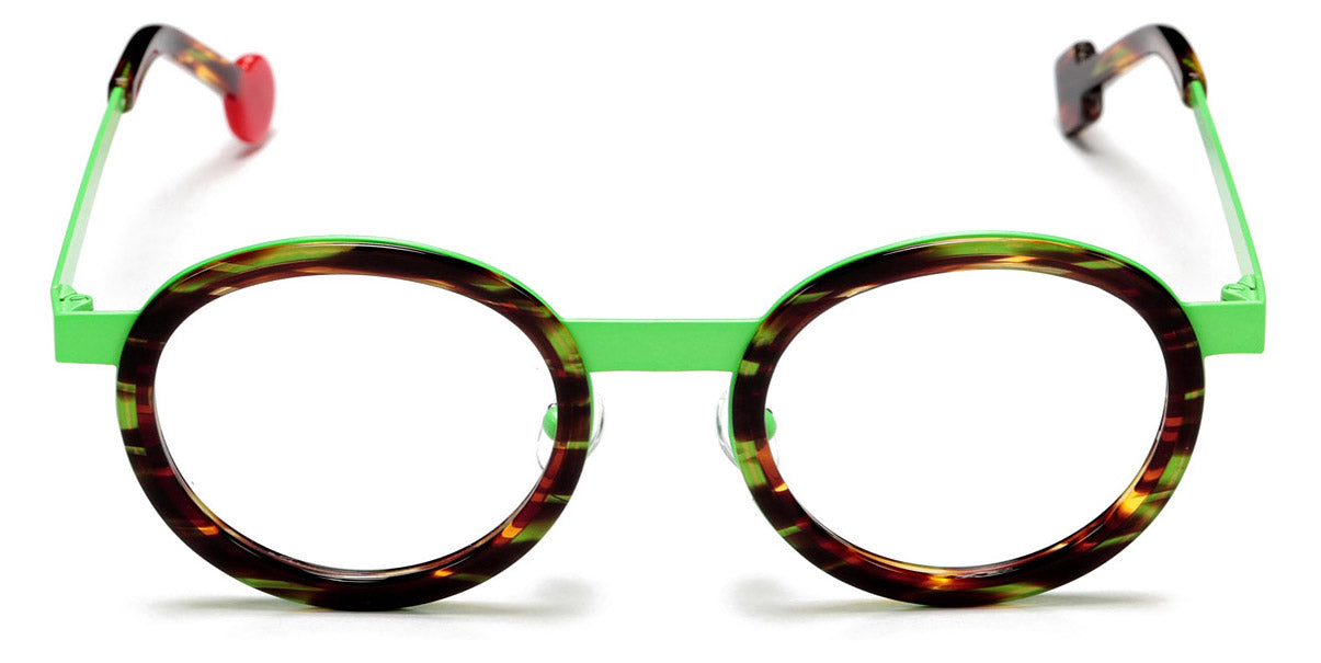 Sabine Be® Mini Be Lucky SB Mini Be Lucky 397 43 - Shiny Veined Tortoise / Satin Neon Green Eyeglasses