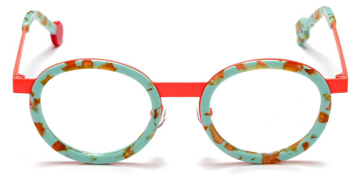 Sabine Be® Mini Be Lucky SB Mini Be Lucky 514 43 - Matt Marbled Turquoise /Satin Neon Orange Eyeglasses