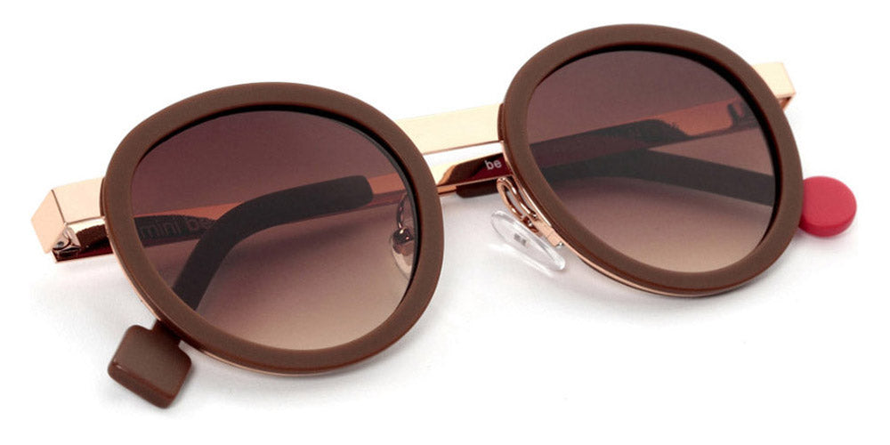 Sabine Be® Mini Be Lucky Sun SB Mini Be Lucky Sun 04 43 - Matte Brown / Polished Rose Gold Sunglasses