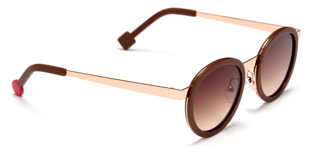 Sabine Be® Mini Be Lucky Sun SB Mini Be Lucky Sun 04 43 - Matte Brown / Polished Rose Gold Sunglasses