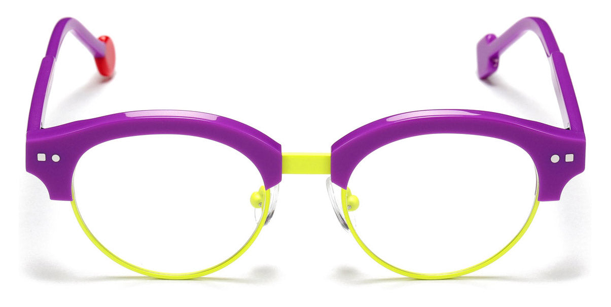 Sabine Be® Mini Be Master Pantos SB Mini Be Master Pantos 591 45 - Shiny Purple / Neon Yellow Satin Eyeglasses