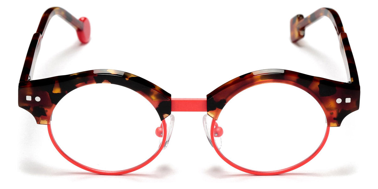 Sabine Be® Mini Be Master Round SB Mini Be Master Round 545 42 - Shiny Fawn Tortoise / Satin Neon Orange Satin Eyeglasses