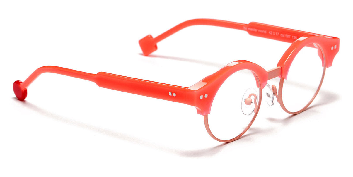 Sabine Be® Mini Be Master Round SB Mini Be Master Round 587 42 - Shiny Neon Miami Orange / Satin Salmon Eyeglasses