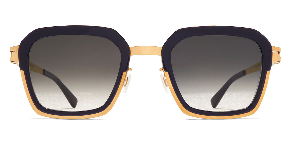 Mykita® MISTY MYK MISTY A76-Glossy Gold/Milky Indigo / Raw Black Gradient 50 - A76-Glossy Gold/Milky Indigo / Raw Black Gradient Sunglasses