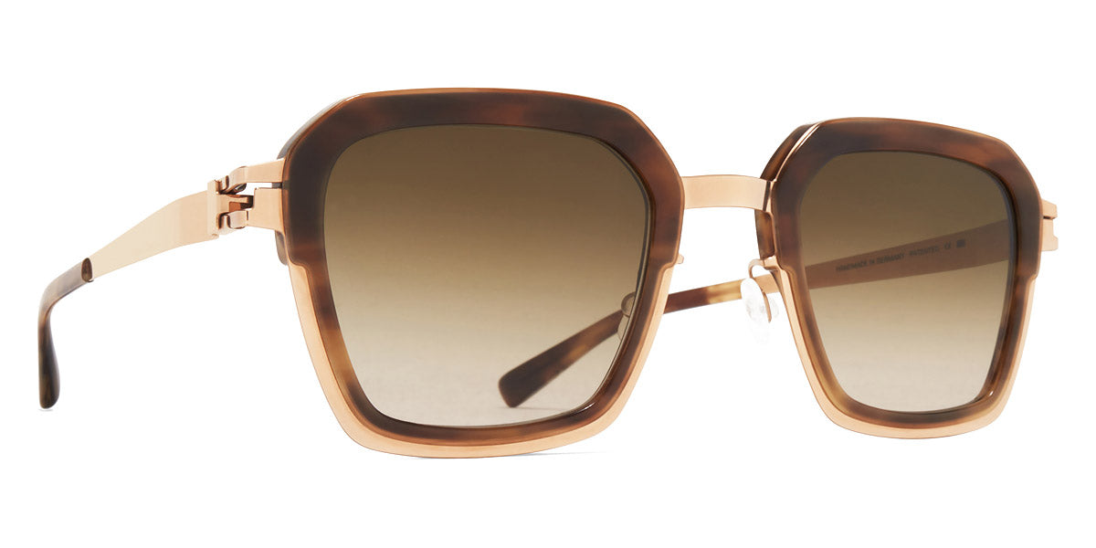 Mykita® MISTY MYK MISTY A80 Champagne Gold/Galapagos / Raw Brown Gradient 50 - A80 Champagne Gold/Galapagos / Raw Brown Gradient Sunglasses