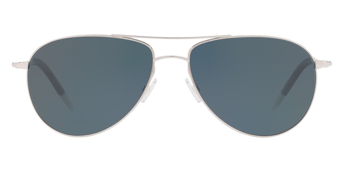 Oliver Peoples® Benedict OV1002S 50363R 59 - Silver / Blue Polarized Sunglasses