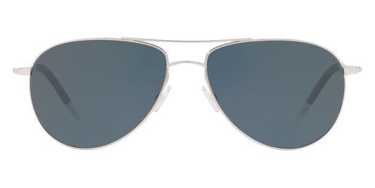 Oliver Peoples® Benedict OV1002S 50363R 59 - Silver / Blue Polarized Sunglasses