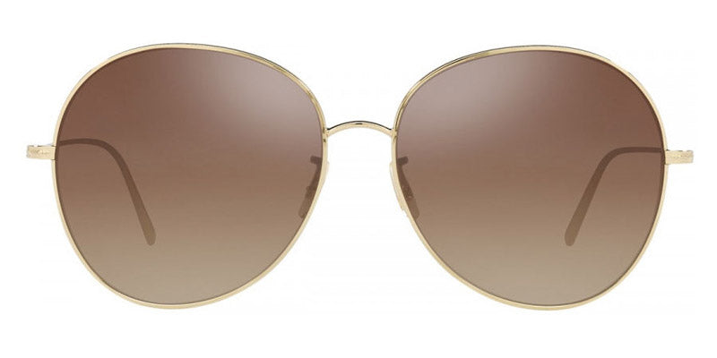 Oliver Peoples® Ysela OV1289S 5035q1 60 - Soft Gold / Dark Brown Gradient Mirrored Sunglasses