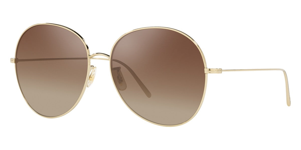 Oliver Peoples® Ysela OV1289S 5035q1 60 - Soft Gold / Dark Brown Gradient Mirrored Sunglasses