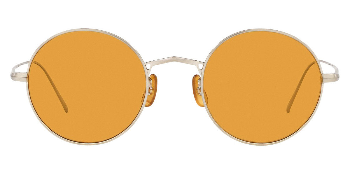 Oliver Peoples® G. Ponti-3 OV1293ST 5254N9 48 - Brushed Chrome / Amber Brown Polarized Sunglasses