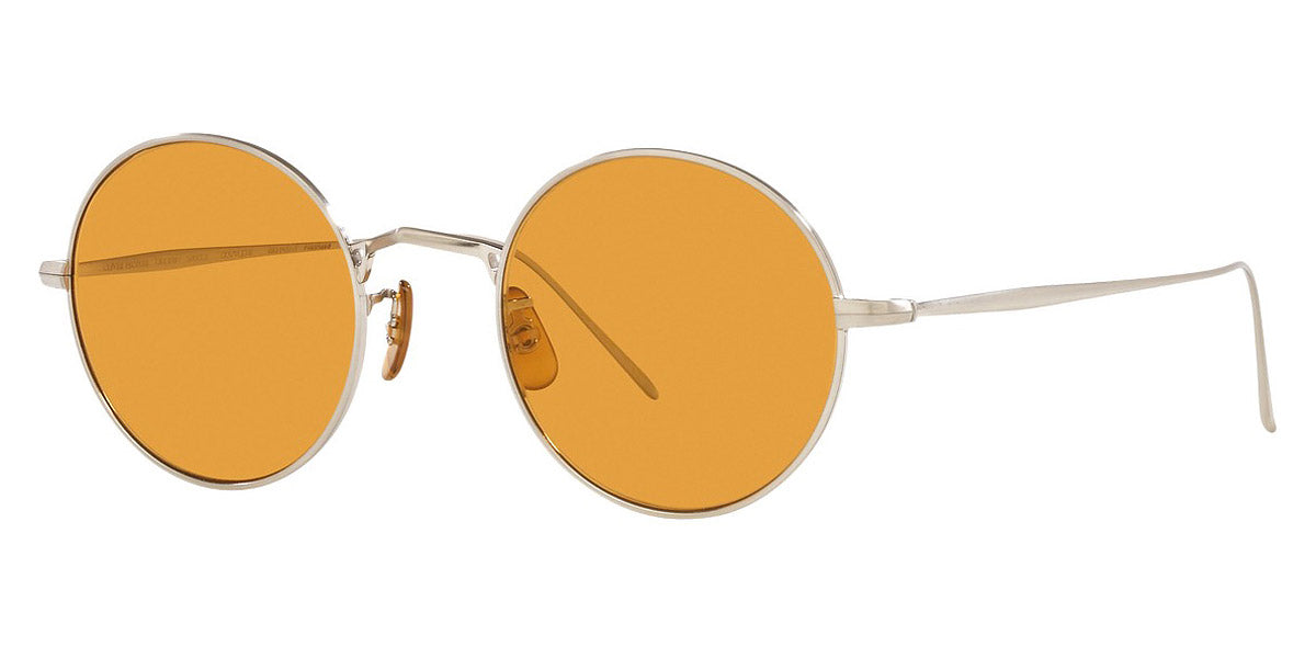 Oliver Peoples® G. Ponti-3 OV1293ST 5254N9 48 - Brushed Chrome / Amber Brown Polarized Sunglasses