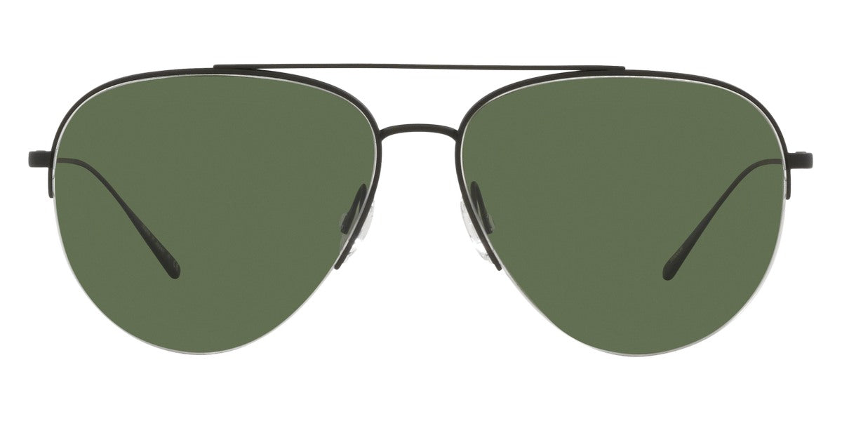 Oliver Peoples® Cleamons OV1303ST 50629A 60 - Matte Black/Green Polar Sunglasses