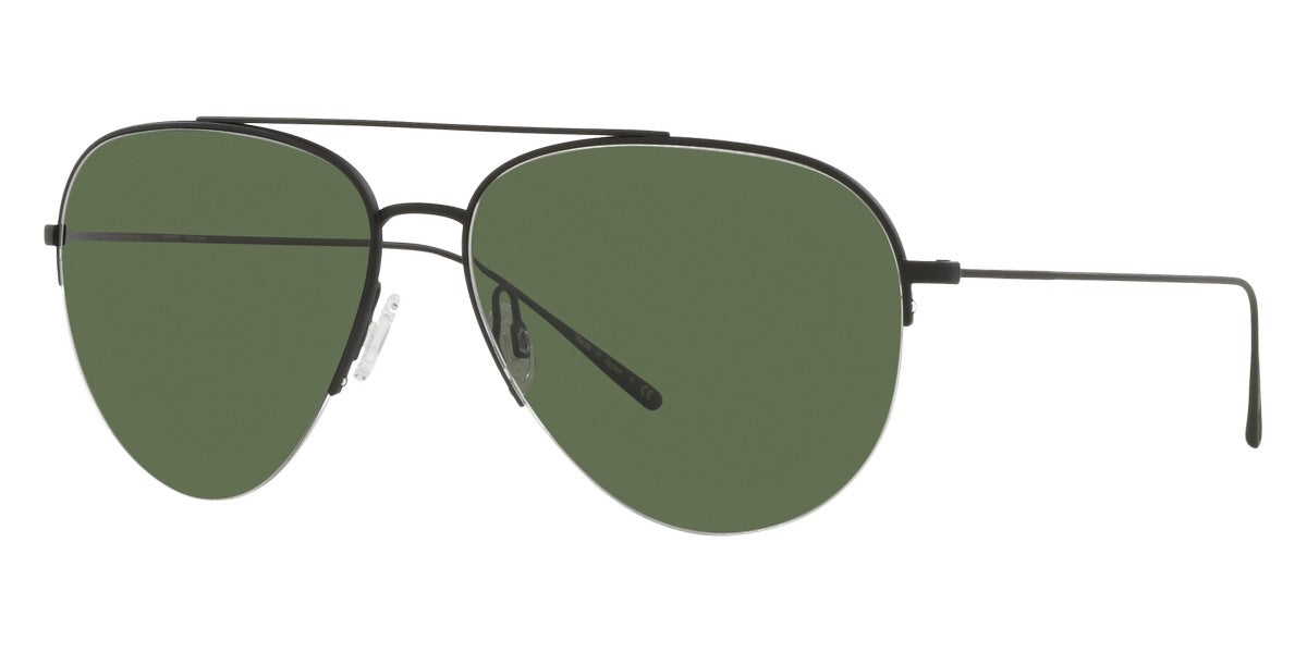 Oliver Peoples® Cleamons OV1303ST 50629A 60 - Matte Black/Green Polar Sunglasses