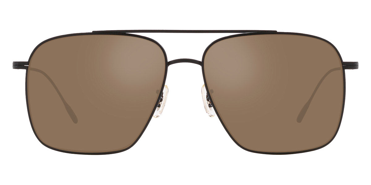 Oliver Peoples® Dresner OV1320ST 5062G8 56 - Matte Black/Cognac Mirror Sunglasses