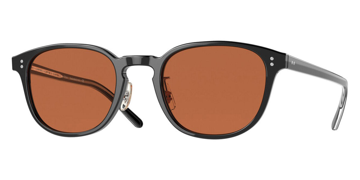 Oliver Peoples® Fairmont Sun-F OV5219SM 149253 49 - Black/Crystal/Persimmon Sunglasses