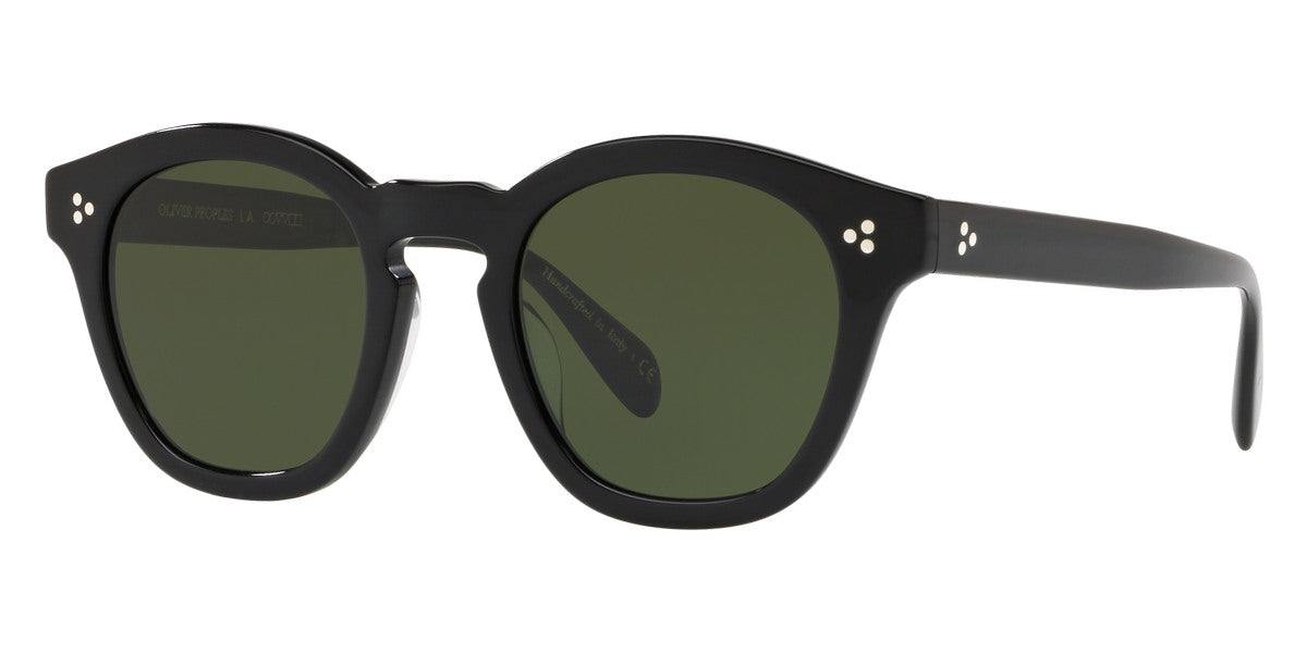 Oliver Peoples® Boudreau L.A OV5382SU 100571 48 - Black / Green Sunglasses