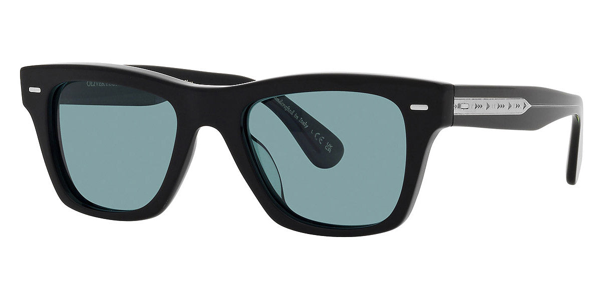 Oliver Peoples® Oliver Sun OV5393SU 1005P1 49 - Black / Teal Polarized Sunglasses