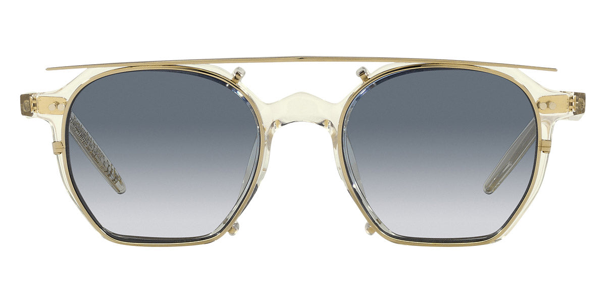 Oliver Peoples® G. Ponti-5 OV5489U 1692 47 - Pale Citrine/Soft Teal Gradient Mirror Sunglasses