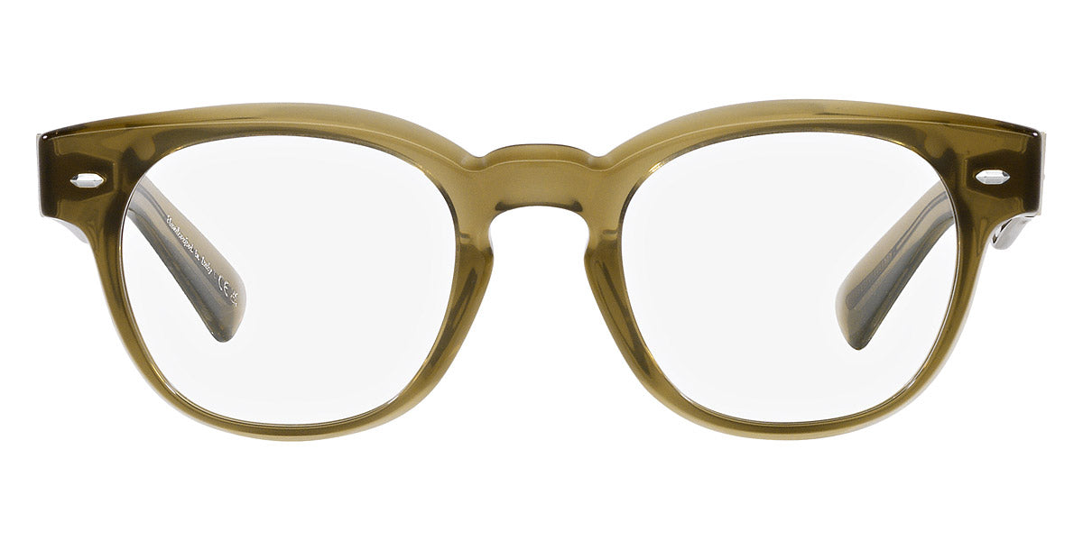 Oliver Peoples® Allenby OV5508U 1678 49 - Crystal/Dusty Olive/Demo Lens Eyeglasses