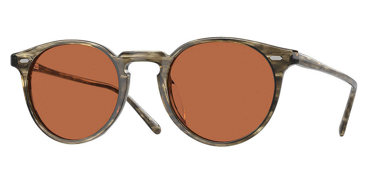 Oliver Peoples® N.02 Sun OV5529SU 173553 46 - Soft Olive Bark / Persimmon Sunglasses