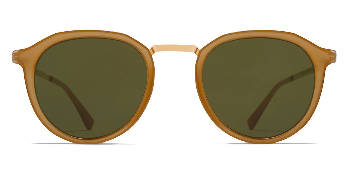 Mykita® PAULSON MYK PAULSON A56 Glossy Gold/Brown Dark Brown / Raw Green Solid 47 - A56 Glossy Gold/Brown Dark Brown / Raw Green Solid Sunglasses