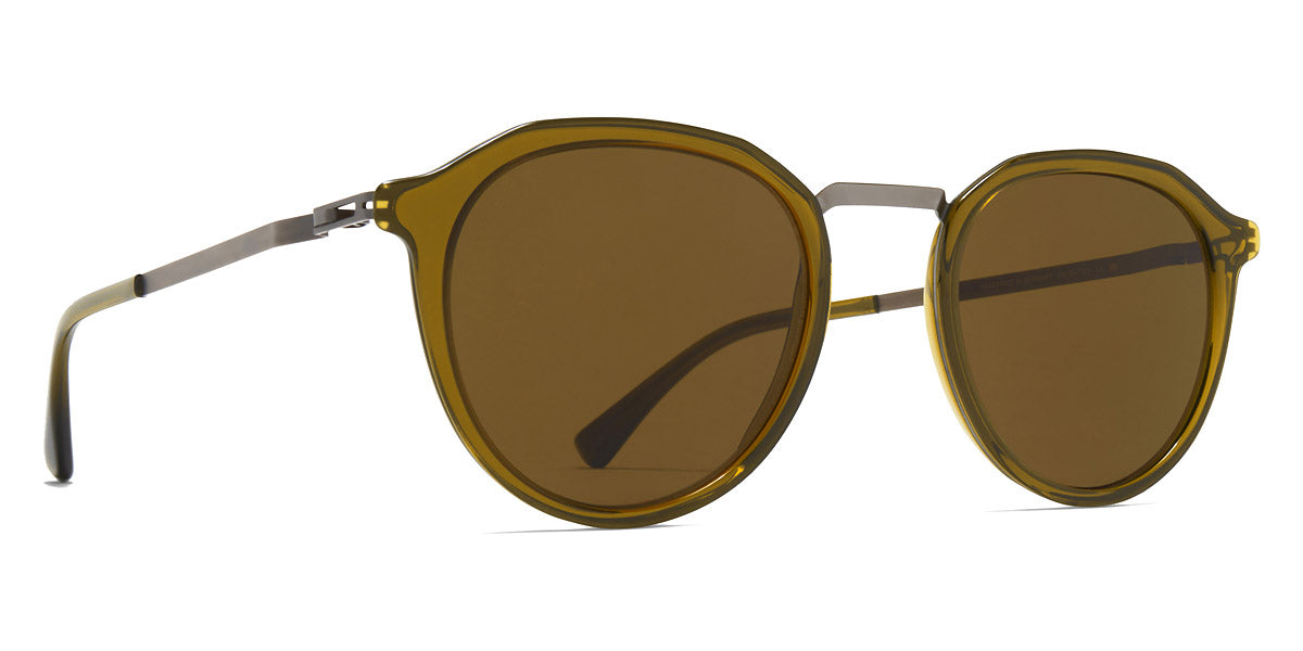 Mykita® PAULSON MYK PAULSON A67 Graphite/Peridot / Raw Brown Solid 47 - A67 Graphite/Peridot / Raw Brown Solid Sunglasses