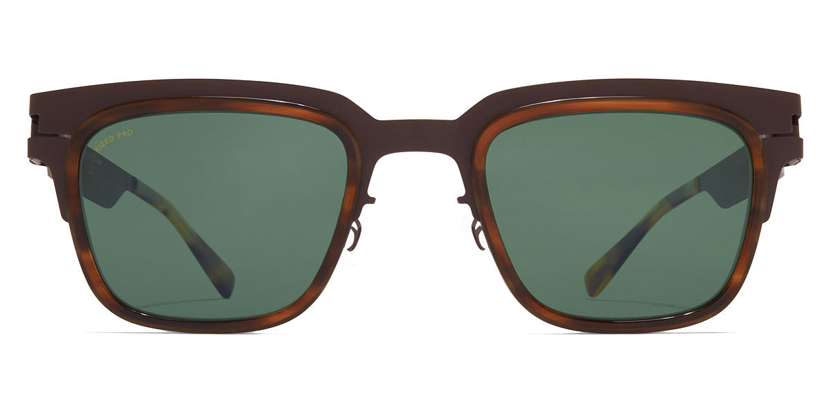 Mykita® RAYMOND MYK RAYMOND A78 Dark Brown/Striped Brown / Polarized Pro Green 15 51 - A78 Dark Brown/Striped Brown / Polarized Pro Green 15 Sunglasses