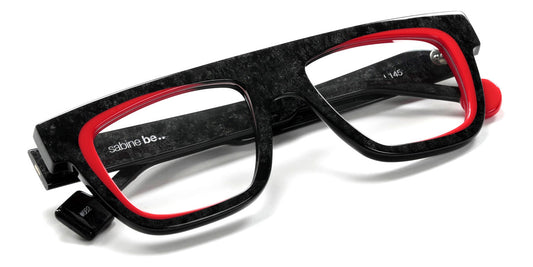 Sabine Be® Be Alive SB Be Alive 682 50 - Shiny Marbled Slate Grey / Shiny Red Eyeglasses