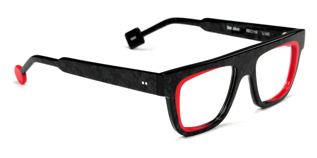 Sabine Be® Be Alive SB Be Alive 682 50 - Shiny Marbled Slate Grey / Shiny Red Eyeglasses