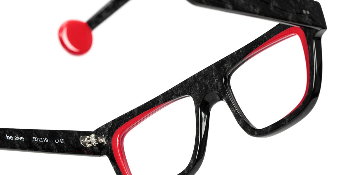 Sabine Be® Be Alive SB Be Alive 682 50 - Shiny Marbled Slate Grey / Shiny Red Eyeglasses