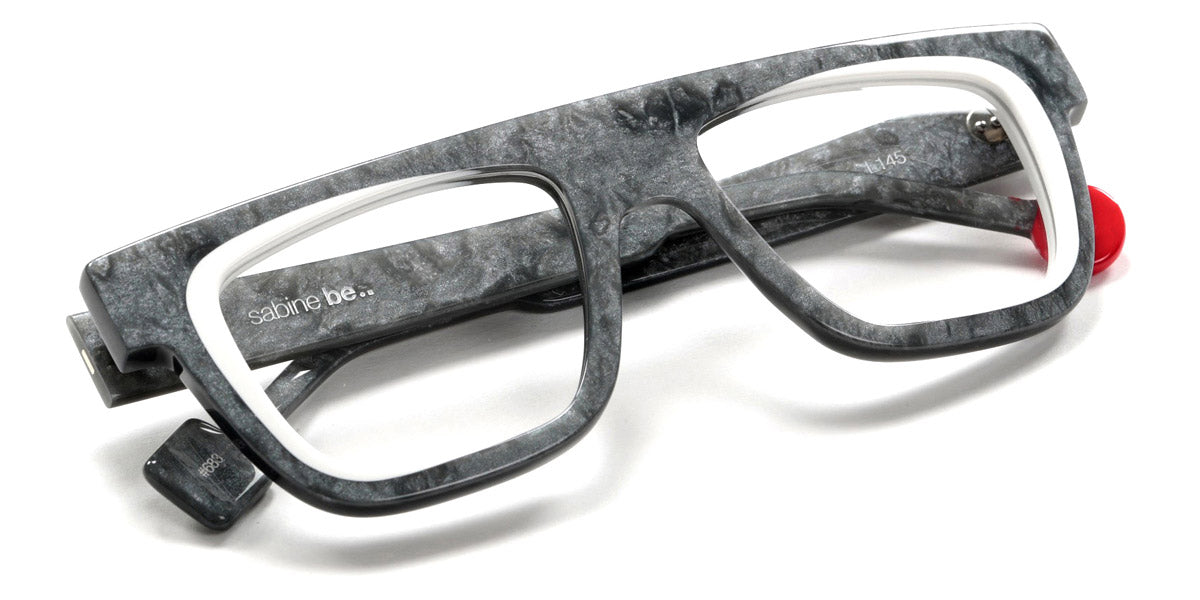 Sabine Be® Be Alive SB Be Alive 683 50 - Matte Marbled Mouse Grey / Matte White Eyeglasses